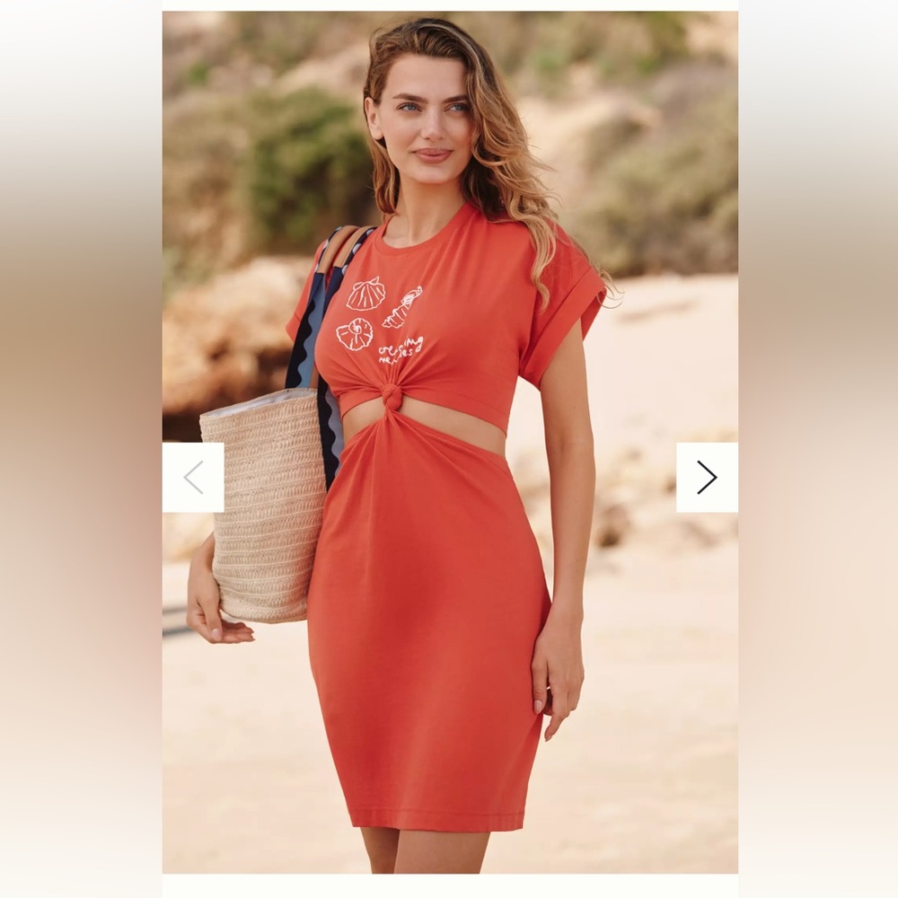 Celandine by Anthropologie x Agathe Marty Twist T-Shirt Dress